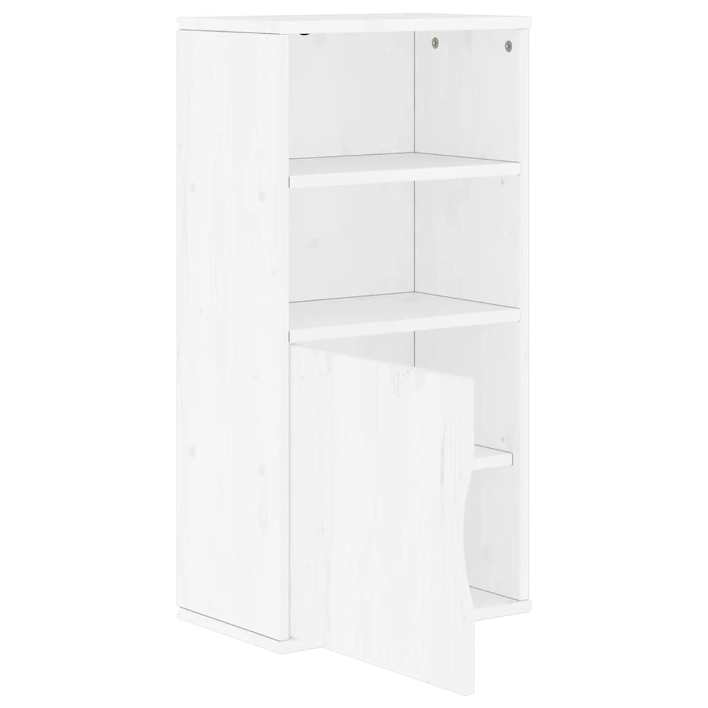 vidaXL Side Cabinet ODDA White 40x24x79 cm Solid Wood Pine 5