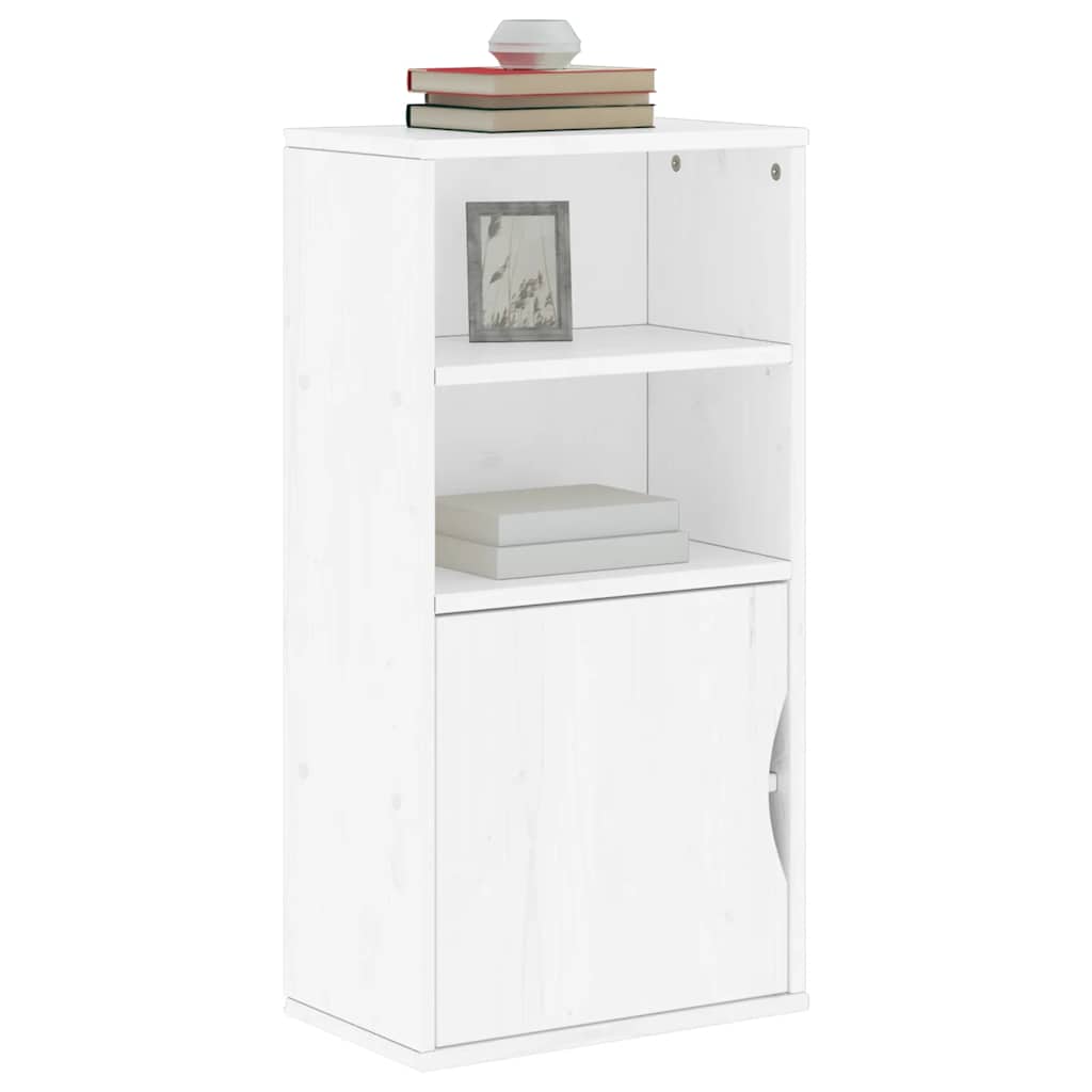 vidaXL Side Cabinet ODDA White 40x24x79 cm Solid Wood Pine 1