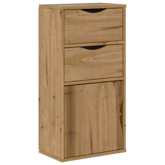 vidaXL Side Cabinet with Drawers ODDA 40x24x79 cm Solid Wood Pine 2