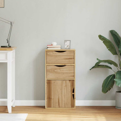 vidaXL Side Cabinet with Drawers ODDA 40x24x79 cm Solid Wood Pine 3