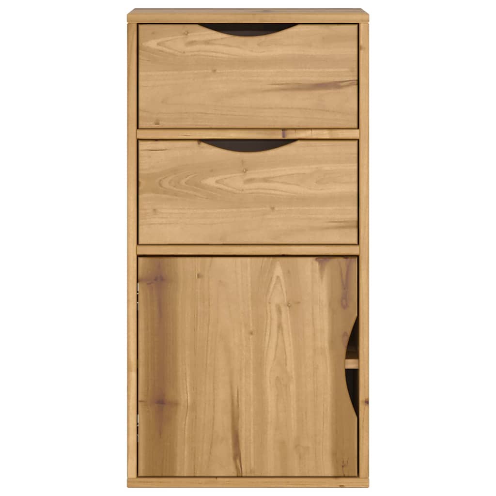 vidaXL Side Cabinet with Drawers ODDA 40x24x79 cm Solid Wood Pine 6