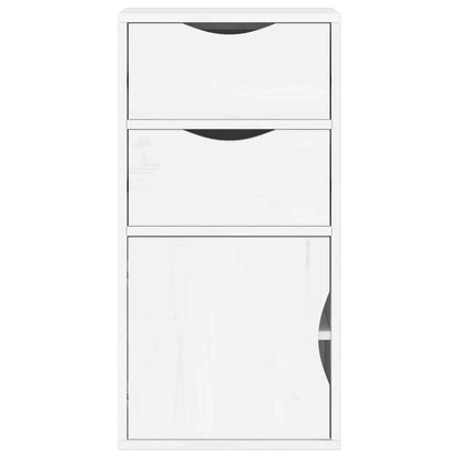 vidaXL Side Cabinet with Drawers ODDA White 40x24x79 cm Solid Wood Pine 6