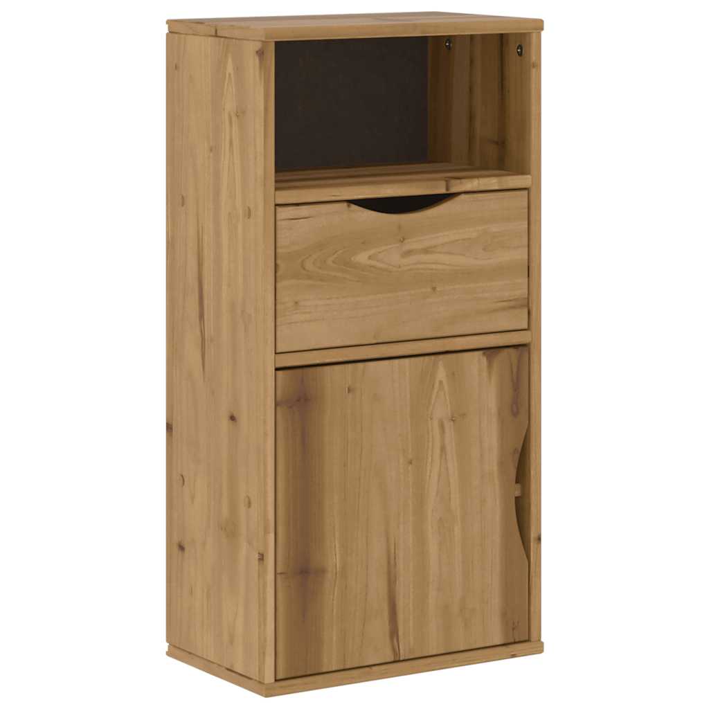 vidaXL Side Cabinet with Drawer ODDA 40x24x79 cm Solid Wood Pine 2