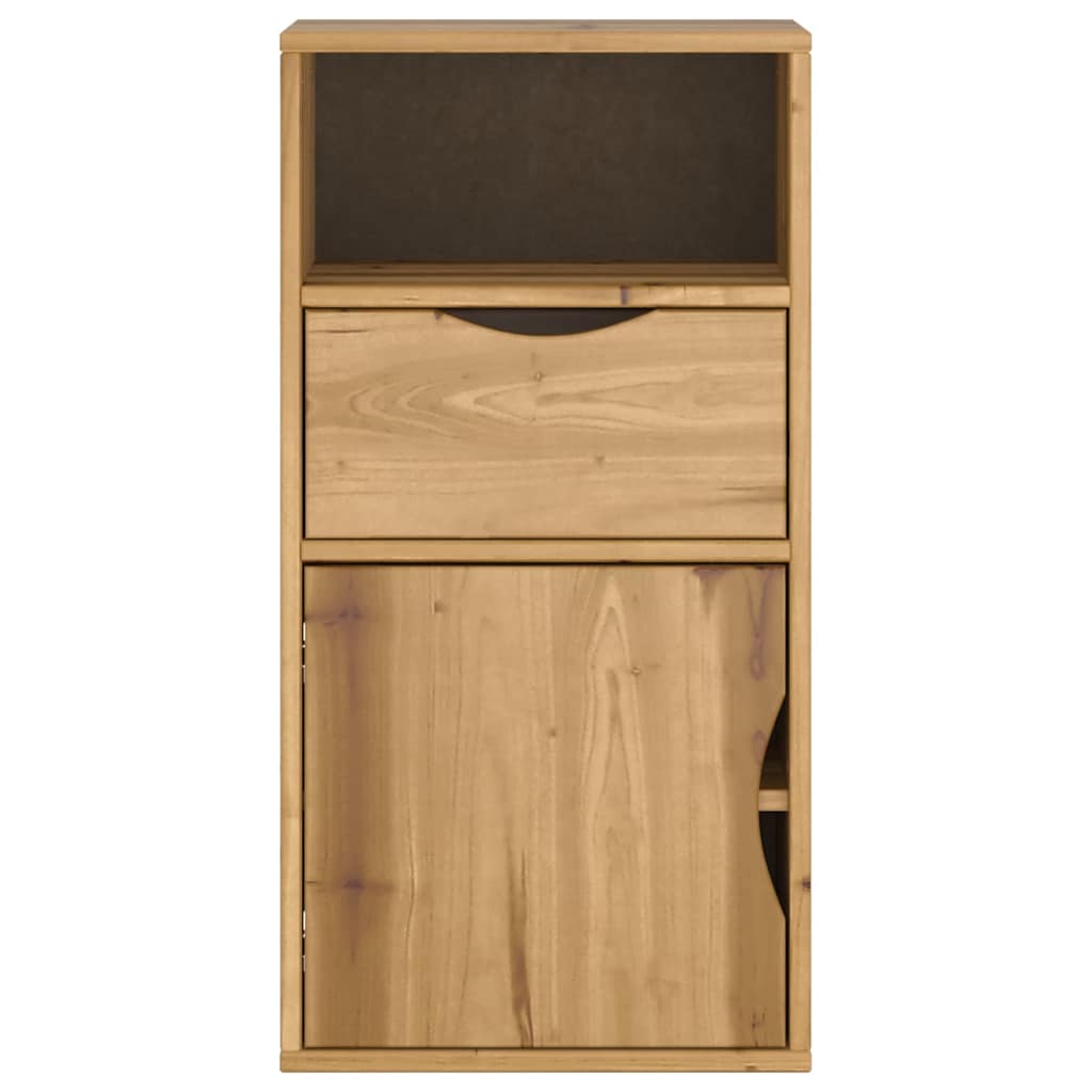 vidaXL Side Cabinet with Drawer ODDA 40x24x79 cm Solid Wood Pine 6
