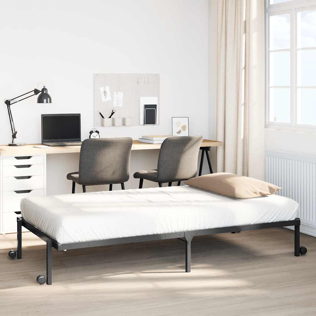 vidaXL Bed Frame without Mattress Foldable Steel