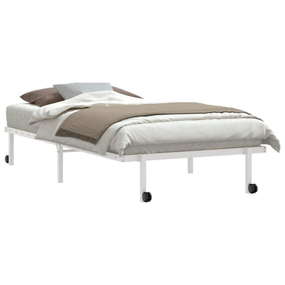 vidaXL Bed Frame without Mattress Foldable White 107x203 cm Steel 3