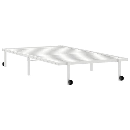 vidaXL Bed Frame without Mattress Foldable White 107x203 cm Steel 5