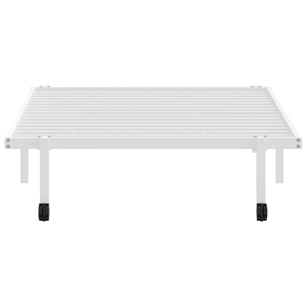 vidaXL Bed Frame without Mattress Foldable White 107x203 cm Steel 6