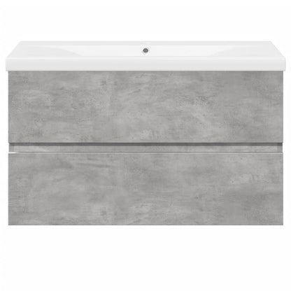 2 Piece Bathroom Furniture Set Engineered Wood Concrete grey 60 x 38.5 x 45 cm Without faucet