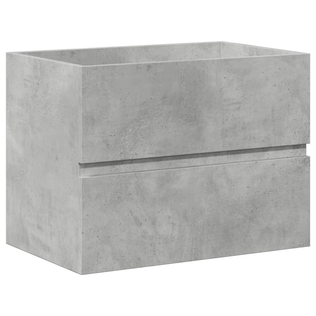2 Piece Bathroom Furniture Set Engineered Wood Concrete grey 60 x 38.5 x 45 cm Without faucet