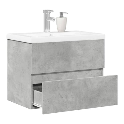 2 Piece Bathroom Furniture Set Engineered Wood Concrete grey 60 x 38.5 x 45 cm Without faucet