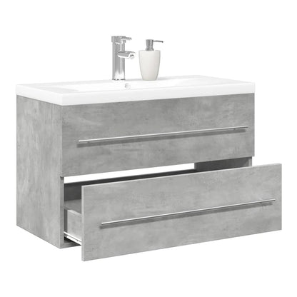 2 Piece Bathroom Furniture Set Engineered Wood 80 x 38.5 x 48 cm Without faucet