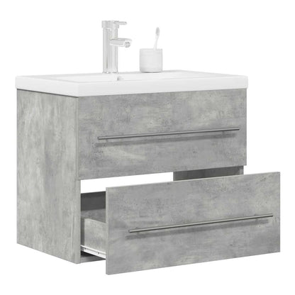 2 Piece Bathroom Furniture Set Engineered Wood 60 x 38.5 x 48 cm With faucet
