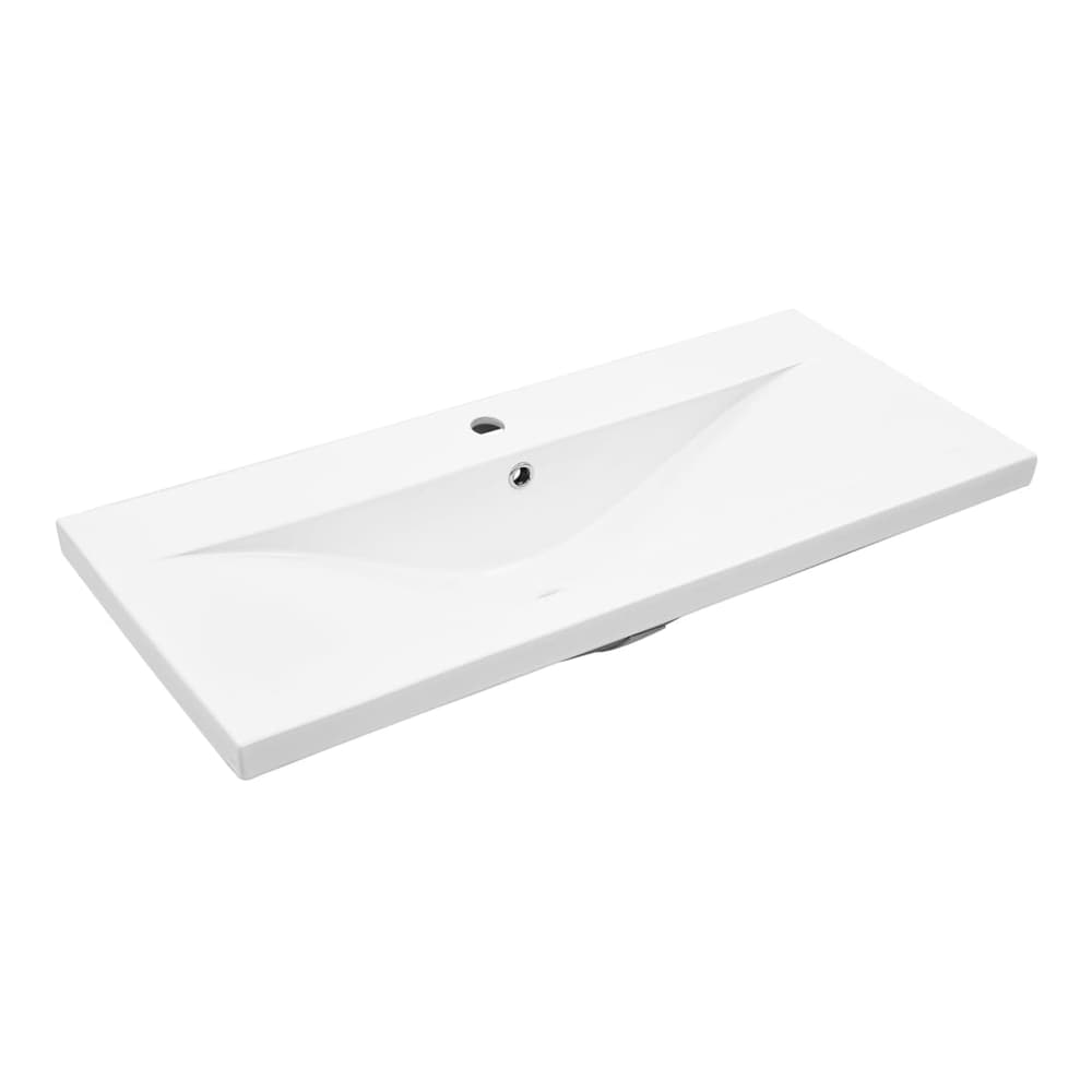 Sink Cabinet with Built-in Basin Engineered Wood Sonoma oak 90 x 38.5 x 46 cm Without faucet