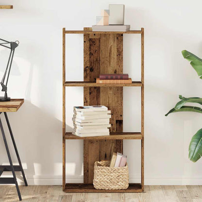 vidaXL Bookcase 3-Tier Old Wood 60x30x120 cm Engineered Wood 3