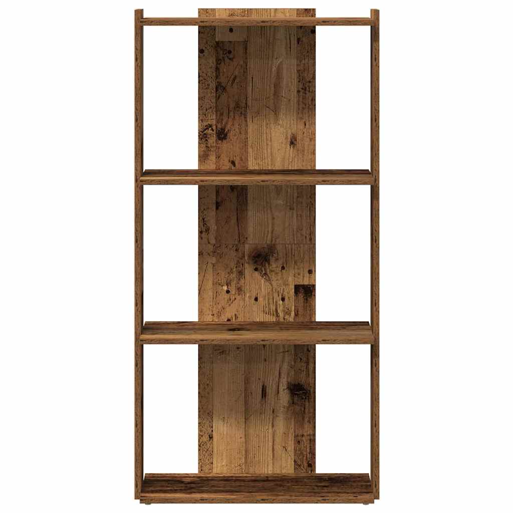 vidaXL Bookcase 3-Tier Old Wood 60x30x120 cm Engineered Wood 4