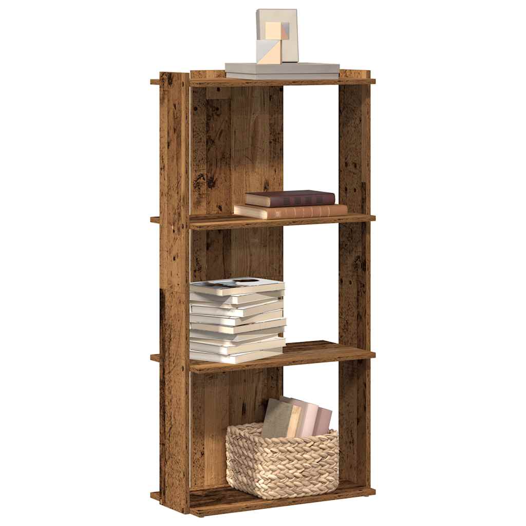 vidaXL Bookcase 3-Tier Old Wood 60x30x120 cm Engineered Wood 1