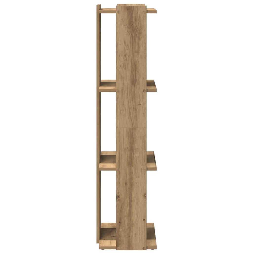 vidaXL Bookcase 3-Tier Artisan Oak 60x30x120 cm Engineered Wood 5