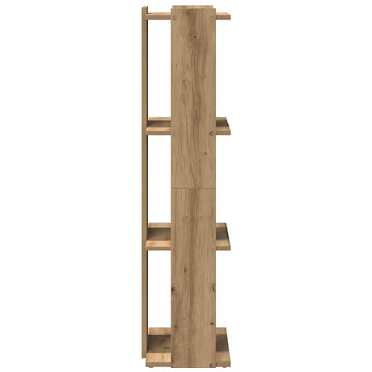 vidaXL Bookcase 3-Tier Artisan Oak 60x30x120 cm Engineered Wood 5