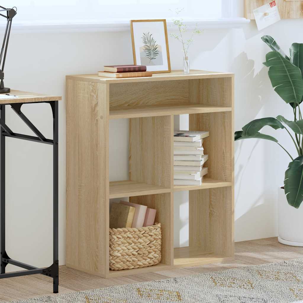 vidaXL Book Cabinet Sonoma Oak 66x31x80 cm Engineered Wood 3