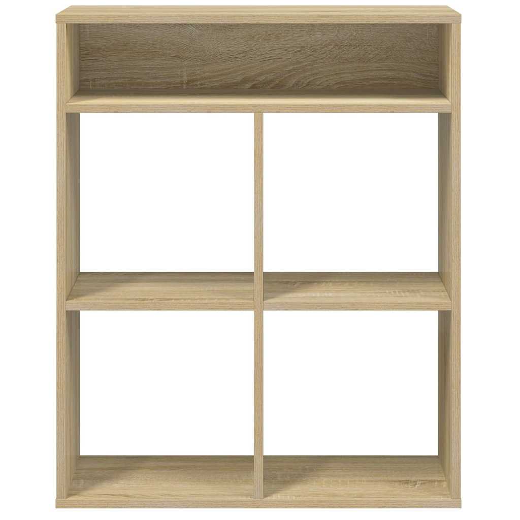 vidaXL Book Cabinet Sonoma Oak 66x31x80 cm Engineered Wood 4