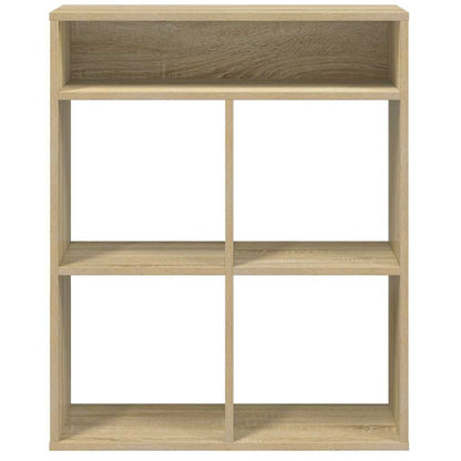 vidaXL Book Cabinet Sonoma Oak 66x31x80 cm Engineered Wood 4