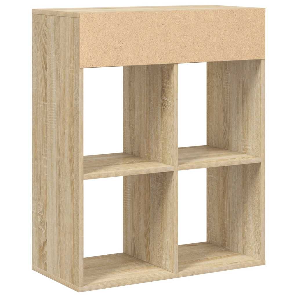 vidaXL Book Cabinet Sonoma Oak 66x31x80 cm Engineered Wood 6