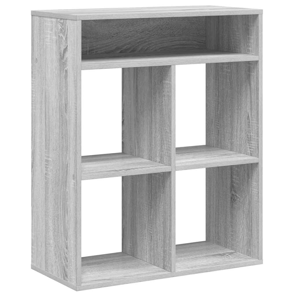 vidaXL Book Cabinet Grey Sonoma 66x31x80 cm Engineered Wood 2
