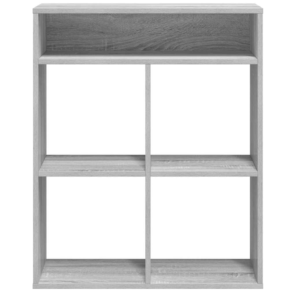 vidaXL Book Cabinet Grey Sonoma 66x31x80 cm Engineered Wood 4