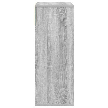 vidaXL Book Cabinet Grey Sonoma 66x31x80 cm Engineered Wood 5