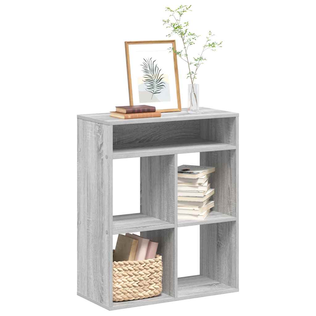 vidaXL Book Cabinet Grey Sonoma 66x31x80 cm Engineered Wood 1