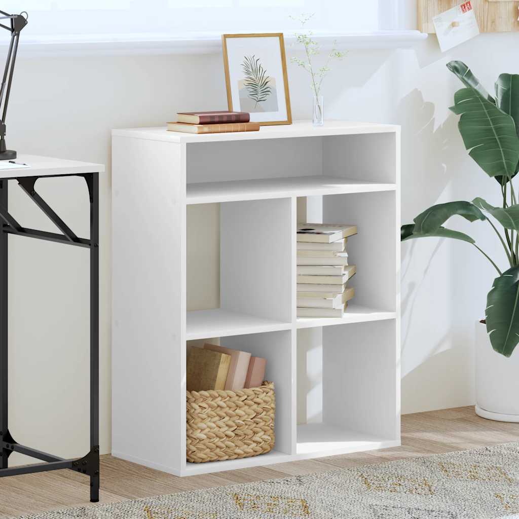vidaXL Book Cabinet White 66x31x80 cm Engineered Wood 3