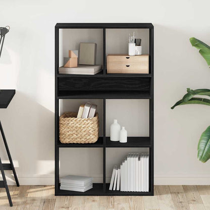 vidaXL Book Cabinet Black 66x31x112 cm Engineered Wood 3