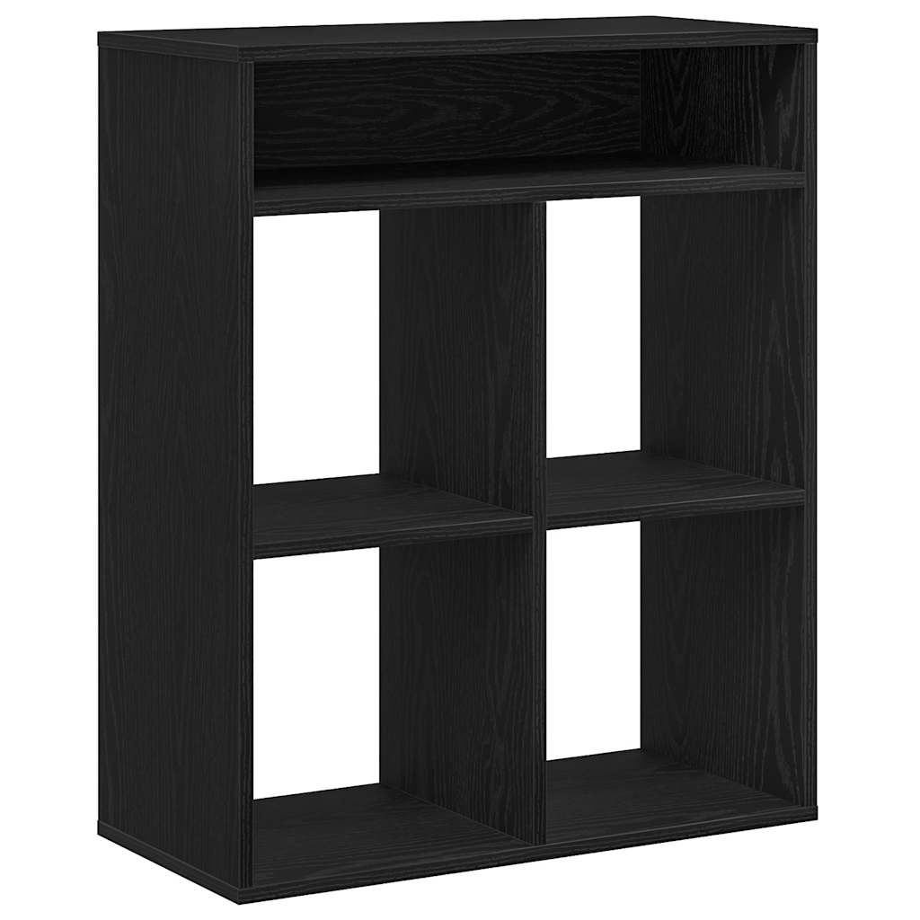 vidaXL Book Cabinet Black 66x31x80 cm Engineered Wood 2