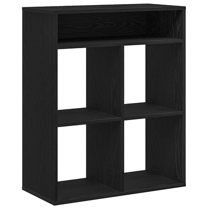 vidaXL Book Cabinet Black 66x31x80 cm Engineered Wood 2