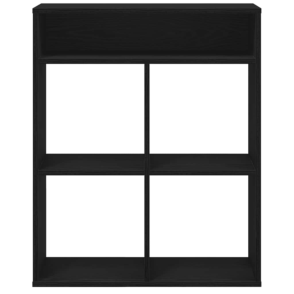 vidaXL Book Cabinet Black 66x31x80 cm Engineered Wood 4