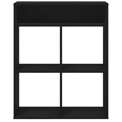vidaXL Book Cabinet Black 66x31x80 cm Engineered Wood 4