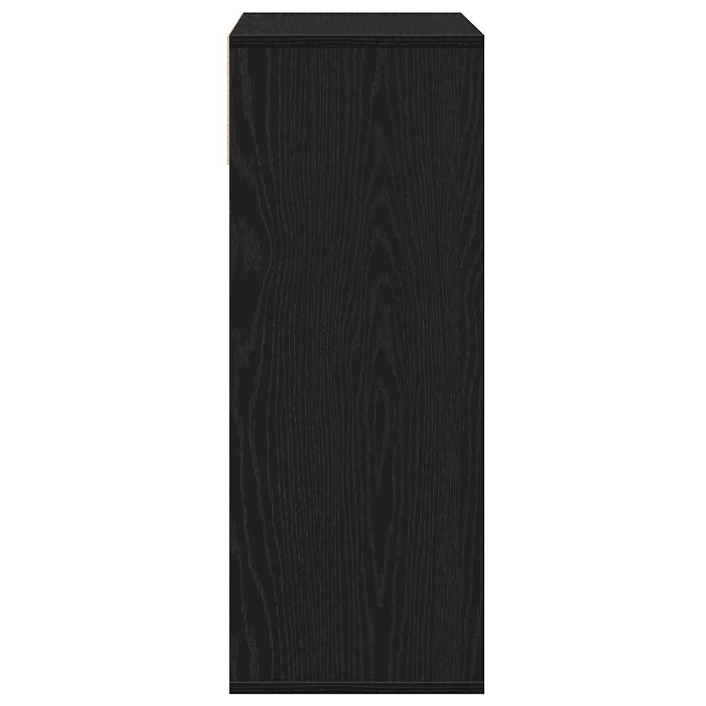 vidaXL Book Cabinet Black 66x31x80 cm Engineered Wood 5
