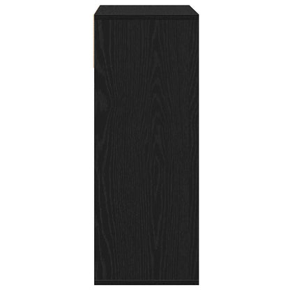 vidaXL Book Cabinet Black 66x31x80 cm Engineered Wood 5