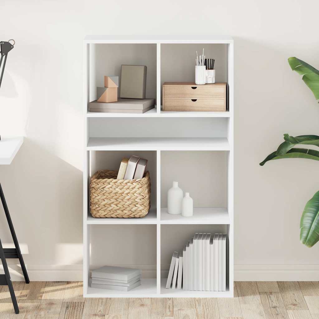 vidaXL Book Cabinet White 66x31x112 cm Engineered Wood 3