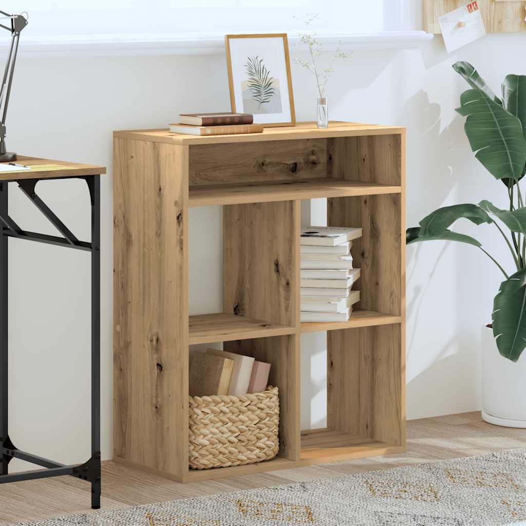 vidaXL Book Cabinet Artisan Oak 66x31x80 cm Engineered Wood 3