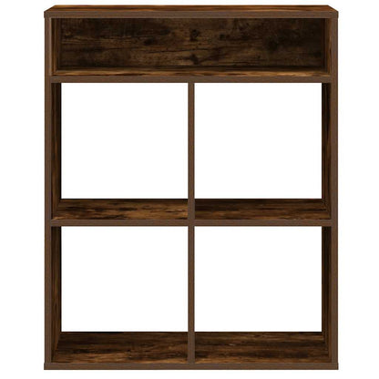 vidaXL Book Cabinet Smoked Oak 66x31x80 cm Engineered Wood 4