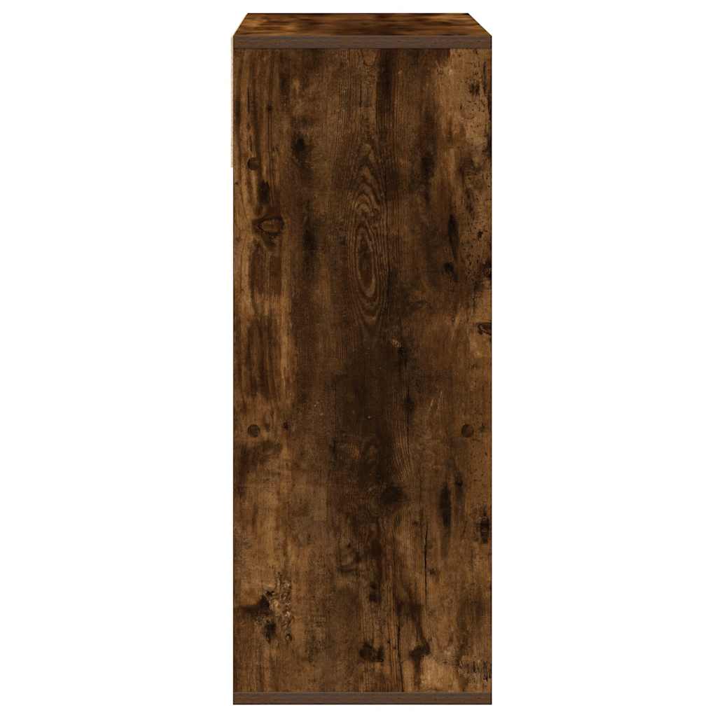 vidaXL Book Cabinet Smoked Oak 66x31x80 cm Engineered Wood 5