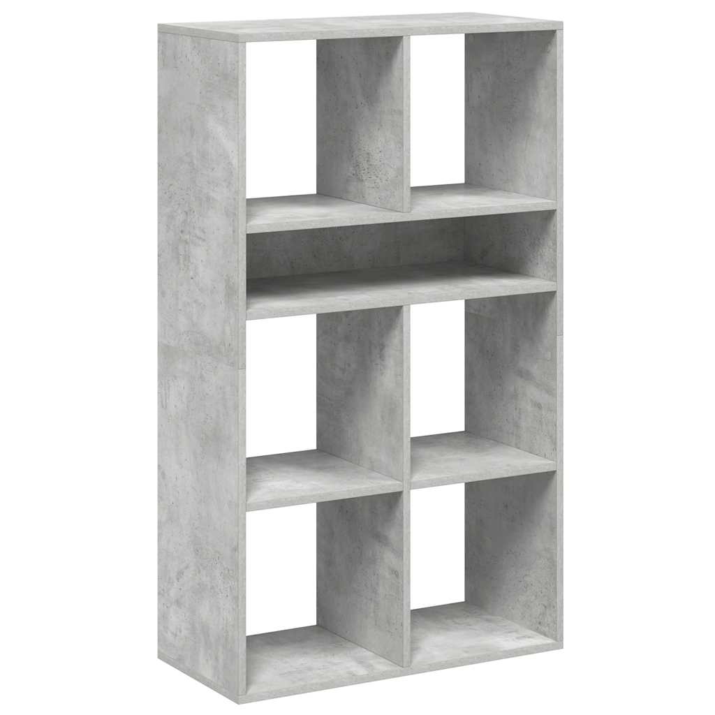 vidaXL Book Cabinet Concrete Grey 66x31x112 cm Engineered Wood 2