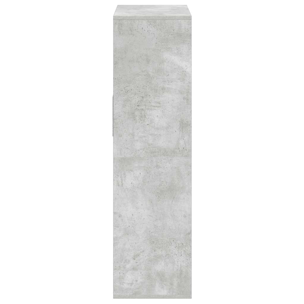 vidaXL Book Cabinet Concrete Grey 66x31x112 cm Engineered Wood 5