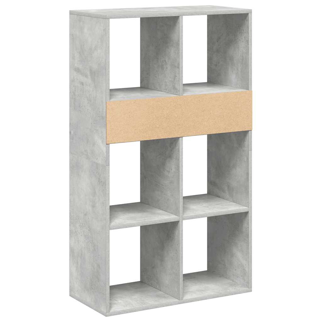 vidaXL Book Cabinet Concrete Grey 66x31x112 cm Engineered Wood 6