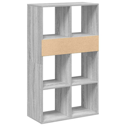 vidaXL Book Cabinet Grey Sonoma 66x31x112 cm Engineered Wood 6