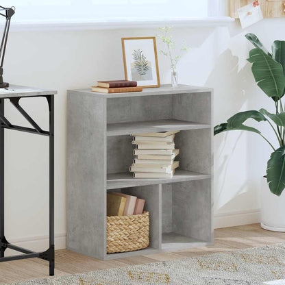 vidaXL Book Cabinet Concrete Grey 60x30x71.5 cm Engineered Wood 3