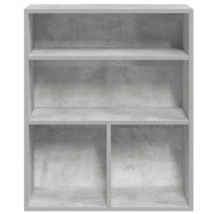 vidaXL Book Cabinet Concrete Grey 60x30x71.5 cm Engineered Wood 4