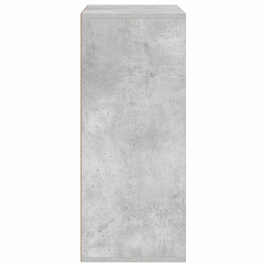 vidaXL Book Cabinet Concrete Grey 60x30x71.5 cm Engineered Wood 5